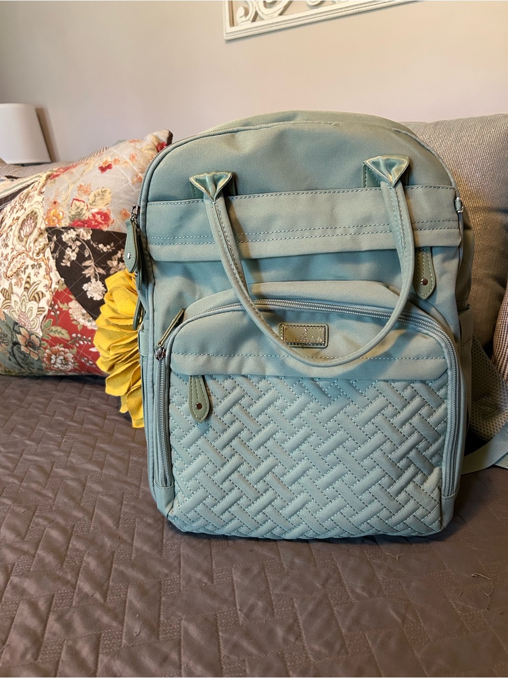 Bobbieroo Women’s Quilted Backpack Diaper Bag